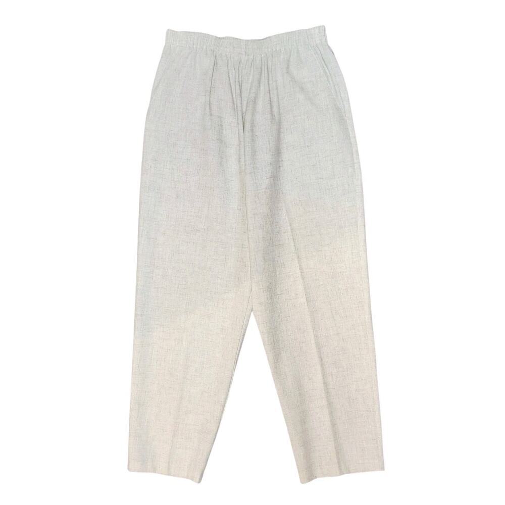 Briggs Women Pearl Color Elastic Waist Solid Pull-On Pant Size 14 Made in USA